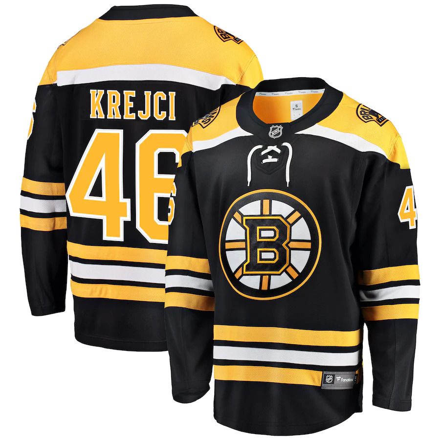 Men Boston Bruins #46 David Krejci Fanatics Branded Black Home Breakaway Player NHL Jersey->boston bruins->NHL Jersey